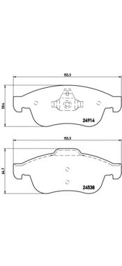 Купить запчасть BREMBO - P68050 Колодки тормозные дисковые перед RENAULT DUSTER (HS_) 2.0 4x4 02.2012 -  <=> RENAULT DUSTER (HS_) 1.6 16V (HSAT) 02.2012 - 