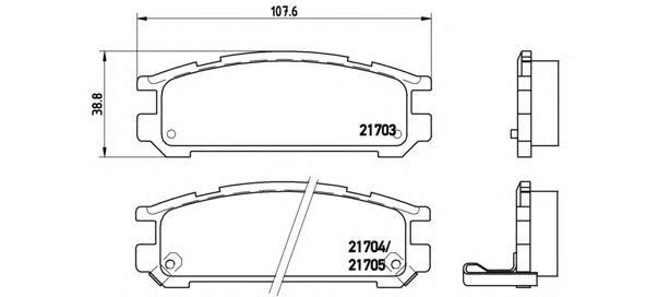 Купить запчасть BREMBO - P78005 