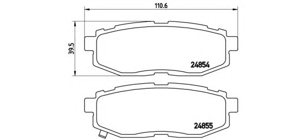Купить запчасть Brembo - P78018 Колодки тормозные дисковые зад SUBARU TRIBECA (B9) 3.6 09.2007 - <=> SUBARU TRIBECA (B9) 3.0 10.2006 -