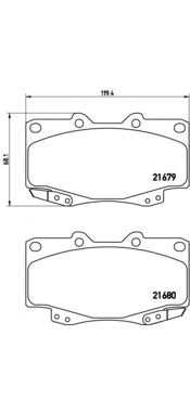 Купить запчасть BREMBO - P83069 