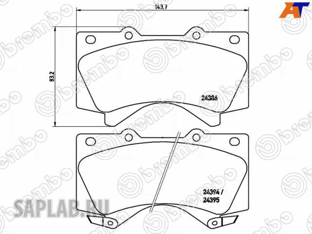 Купить запчасть Brembo - P83107 Колодки тормозные дисковые перед TOYOTA LAND CRUISER 200 (_J2_) 4.5 D4-D 08.2007 -  <=> TOYOTA LAND CRUISER 200 (_J2_) 4.5 D-4D (VDJ200) 01.2008 - 