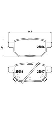 Купить запчасть BREMBO - P83133 Колодки тормозные P83133