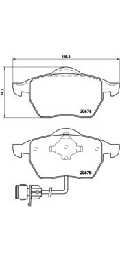 Купить запчасть BREMBO - P85026 Колодки тормозные дисковые перед AUDI 100 (4A2, C4) 2.3 E 12.1990 - 07.1994 <=> AUDI 100 (4A2, C4) 2.0 E 12.1990 - 07.1994