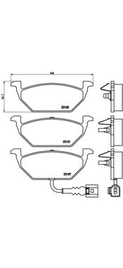 Купить запчасть BREMBO - P85072 Колодки тормозные (с датчиком) P85072