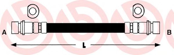 Купить запчасть Brembo - T28012 Шланг тормозной зад прав/лев HONDA CR-V I (RD) 2.0 16V 4WD (RD1, RD3) 01.1999 - 02.2002 <=> HONDA CR-V I (RD) 2.0 16V 4WD (RD1, RD3) 10.1995 - 12.2001