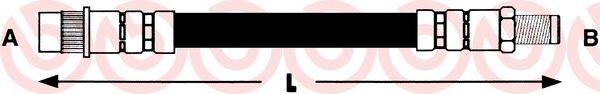 Купить запчасть Brembo - T68012 Шланг тормозной перед прав/лев RENAULT LOGAN I (LS_) 1.4 09.2004 -  <=> RENAULT LOGAN I (LS_) 1.6 09.2004 - 