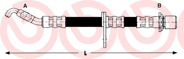 Купить запчасть BREMBO - T83014 Шланг тормозной T83014
