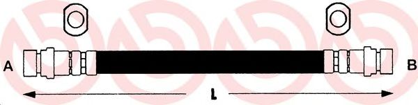 Купить запчасть Brembo - T83015 Шланг тормозной перед прав/лев TOYOTA RAV 4 I (_A1_) 2.0 4WD (SXA10) 06.1994 - 06.2000