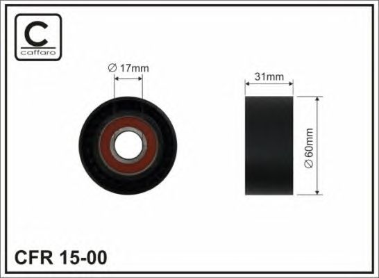 Купить запчасть CAFFARO - 1500 Ролик приводного ремня OPEL, RENAULT, NI;