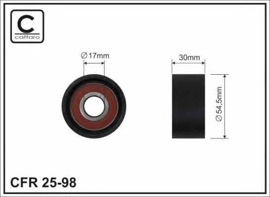Купить запчасть CAFFARO - 2598 Ролик приводного ремня MERCEDES, CHRYSLER;