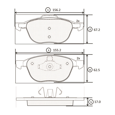Купить запчасть CTR - GK0159 Колодки тормозные дисковые передние Ford Focus C-MAX 1.6i-2.0TDCi, Mazda 3 1.4i-2.0CRDT 03 (старый арт. CKF-14) GK0159