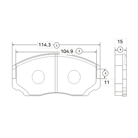 Купить запчасть CTR - GK0571 Колодки тормозные дисковые передние Mitsubishi Lancer/Colt 1.3-2.0/1.8D-2.0D 88 (старый арт. CKM-3) GK0571