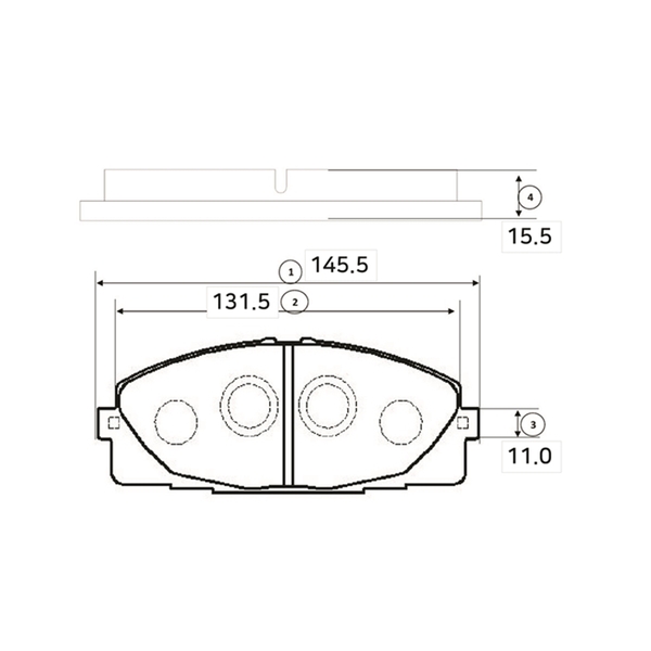 Купить запчасть CTR - GK1172 / CKT-159 Колодки тормозные дисковые перед TOYOTA|TOYOT HIACE / COMMUTER IV (TRH2_, KDH2_) 2.7 VVTi|автобус|151|2694