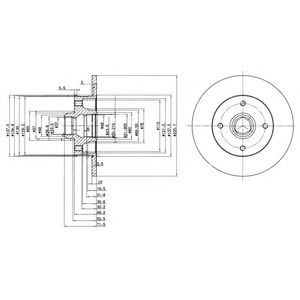 Купить запчасть DELPHI - BG2389 Диск тормозной задний VW GOLF III, PASSAT (3A) BG2389