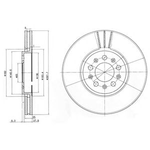 Купить запчасть DELPHI - BG3035C Диск тормозной (2шт в уп) BG3035C