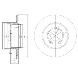 Купить запчасть DELPHI - BG3208C Диск тормозной передний SKODA OCTAVIA (1U), FABIA I/II BG3208C