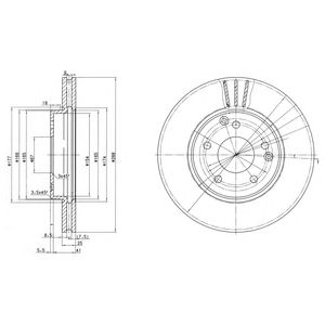 Купить запчасть DELPHI - BG3240C Диск тормозной (2шт в уп) BG3240C