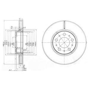 Купить запчасть DELPHI - BG3513 Диск тормозной передний VOLVO S60, S80 15" (286мм) BG3513
