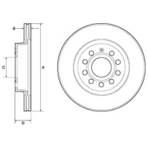 Купить запчасть DELPHI - BG3832C Диск тормозной (2шт в уп) BG3832C
