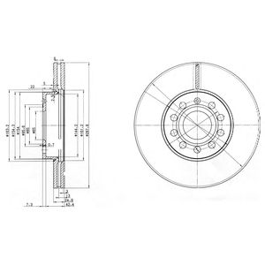 Купить запчасть DELPHI - BG3833C Диск тормозной (2шт в уп) BG3833C