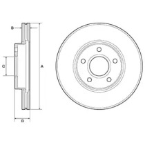 Купить запчасть DELPHI - BG3868C Диск тормозной передний FORD FOCUS II/III BG3868C