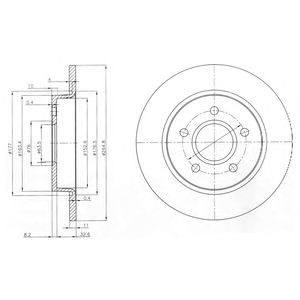 Купить запчасть DELPHI - BG3896 Диск тормозной задний FORD FOCUS II (265мм) BG3896