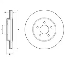 Купить запчасть DELPHI - BG4120 Диск тормозной передний FORD MAVERICK 04- , MAZDA TRIBUTE (EP) BG4120