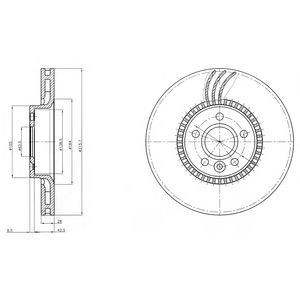 Купить запчасть DELPHI - BG4123 Диск тормозной передний VOLVO S80 II (316мм) BG4123