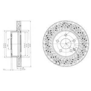 Купить запчасть DELPHI - BG4142C Диск тормозной (2шт в уп) BG4142C
