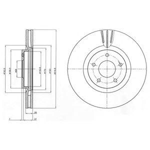 Купить запчасть DELPHI - BG4231C Диск тормозной (2шт в уп) BG4231C