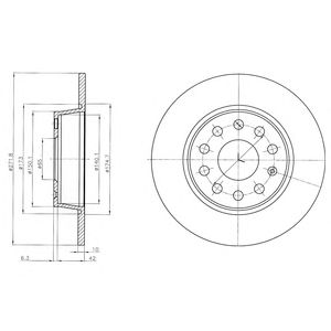 Купить запчасть DELPHI - BG4324C Диск тормозной (2шт в уп) BG4324C