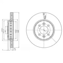 Купить запчасть DELPHI - BG4536C Диск тормозной (2шт в уп) BG4536C