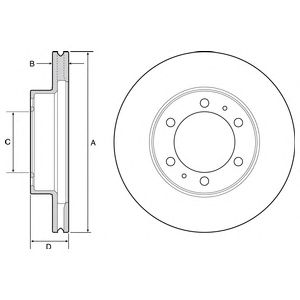 Купить запчасть DELPHI - BG4557 Диск тормозной передний TOYOTA HILUX III (319мм) BG4557