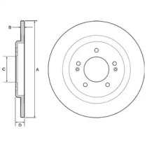 Купить запчасть DELPHI - BG4563C Диск тормозной (2шт в уп) BG4563C