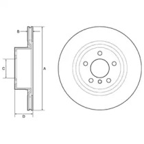 Купить запчасть DELPHI - BG4644C Диск тормозной (2шт в уп) BG4644C