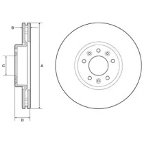 Купить запчасть DELPHI - BG4805C Диск тормозной (2шт в уп) BG4805C
