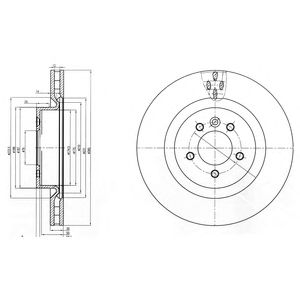 Купить запчасть DELPHI - BG9007C Диск тормозной (1шт в уп) BG9007C