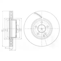 Купить запчасть DELPHI - BG9075C Диск тормозной (1шт в уп) BG9075C