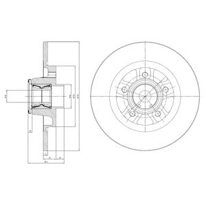 Купить запчасть DELPHI - BG9113RSC Диск тормозной (1шт в уп) BG9113RSC