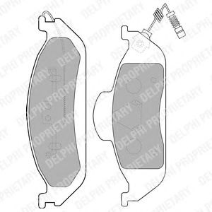 Купить запчасть DELPHI - LP1299 Колодки передние MERCEDES M W163 ML230, ML270CDI, ML320 LP1299