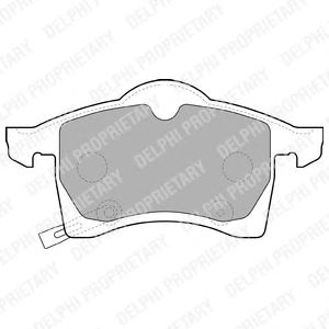 Купить запчасть DELPHI - LP1309 Колодки передние OPEL ASTRA G, MERIVA B, ZAFIRA A LP1309
