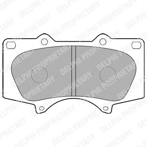 Купить запчасть DELPHI - LP1782 Колодки передние TOYOTA LAND CRUISER 120, 150, MITSUBISHI PAJRO IV LP1782