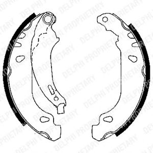 Купить запчасть DELPHI - LS1848 Колодки барабанные PEUGEOT 206 98-9/03 LS1848