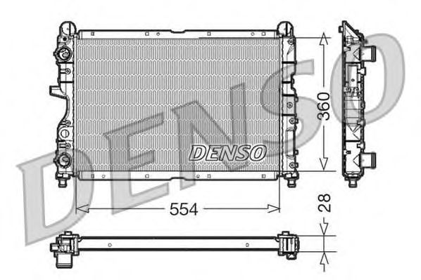 Купить запчасть DENSO - DRM01003 Радиатор охлаждения двигателя DRM01003