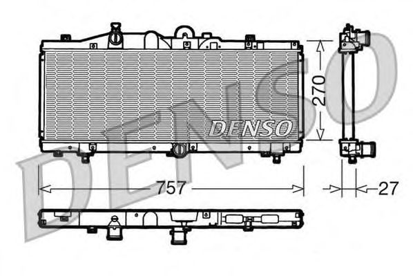 Купить запчасть DENSO - DRM09010 Радиатор охлаждения двигателя DRM09010