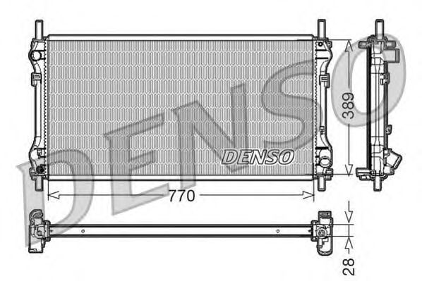 Купить запчасть DENSO - DRM10104 Радиатор охлаждения двигателя DRM10104
