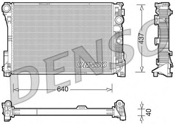 Купить запчасть DENSO - DRM17045 Радиатор охлаждения двигателя DRM17045