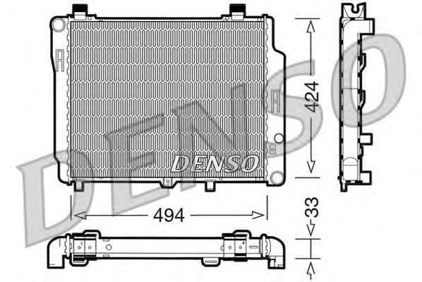 Купить запчасть DENSO - DRM17074 Радиатор охлаждения двигателя DRM17074