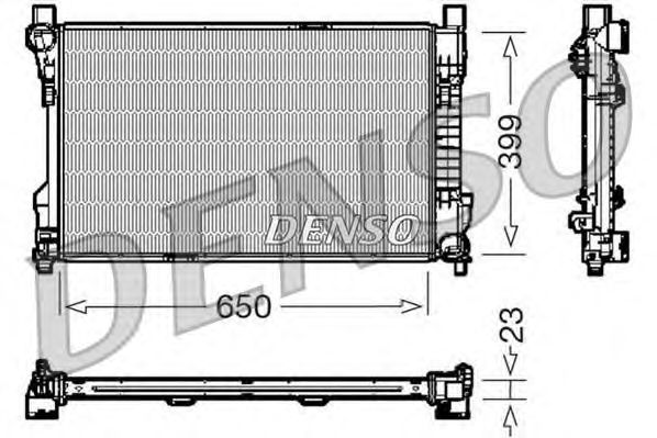 Купить запчасть Denso - DRM17081 Радиатор системы охлаждения MERCEDES-BENZ C-CLASS (W203) C 200 Kompressor (203.045) 05.2000 - 06.2002 <=> MERCEDES-BENZ C-CLASS (W203) C 180 (203.035) 10.2000 - 05.2002