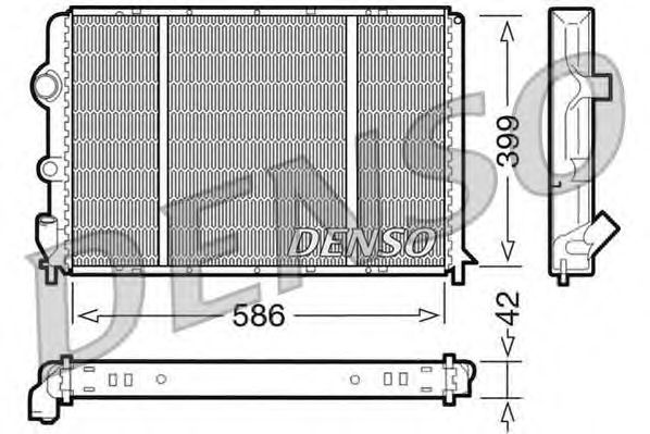 Купить запчасть DENSO - DRM23051 Радиатор охлаждения двигателя DRM23051